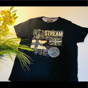 Wild Stream Navy Cotton Shirt Size L